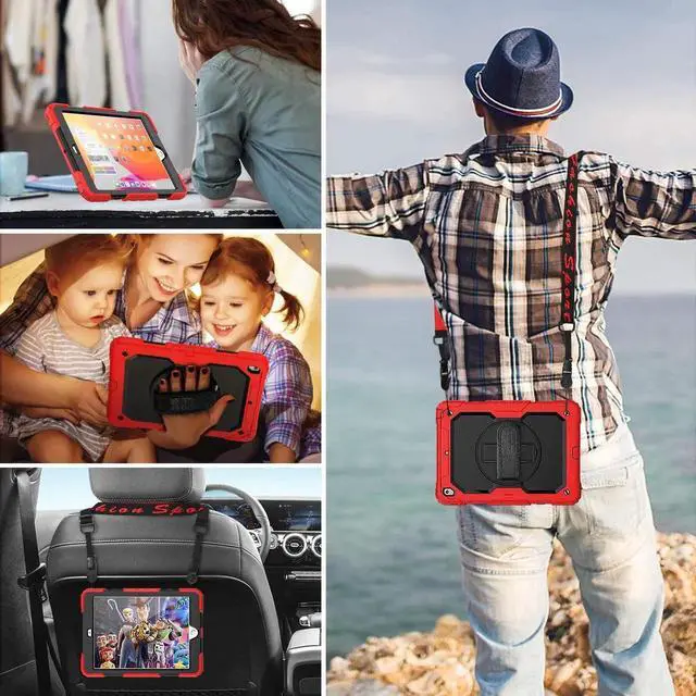 Alt view image 7 of 7 - JAENFONG Case for iPad 9th/8th/7th Generation, iPad 10.2 inch Case 2021 2020 2019, Shockproof Protective Stand Case for iPad 9/8/7