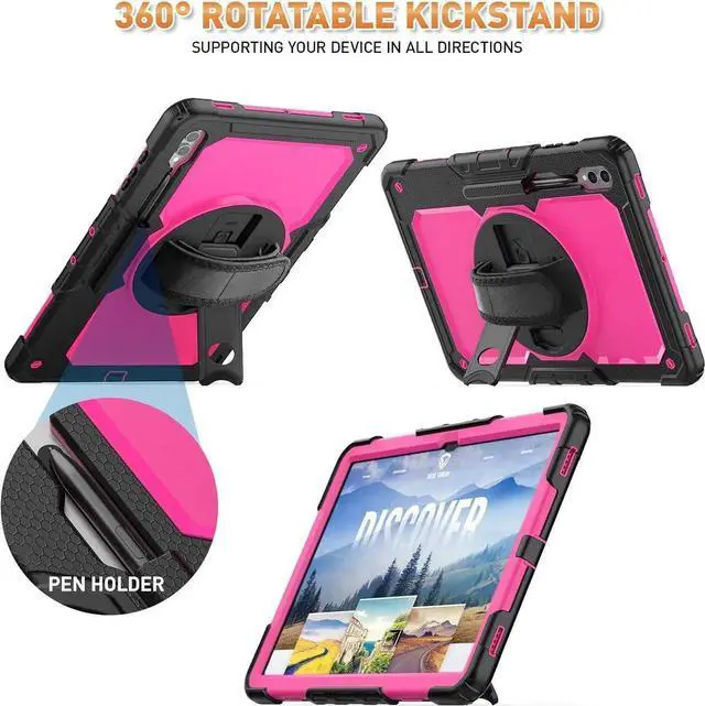 Main image of JAENFONG Case for Galaxy Tab S10 Ultra Case/Tab S9 Ultra Case/Tab S8 Ultra Case 14.6 Inch 2024 2023 2022. Heavy Duty Protection but Not Bulky - Red