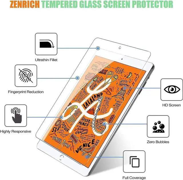 Alt view image 6 of 7 - JAENFONG Case for iPad Mini 4& iPad Mini 5 with 360 Degree Swivel Stand/Hand Strap/Shoulder Strap for Protective Fit Case for Mini iPad 5- Red