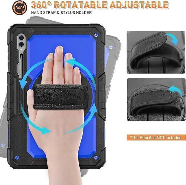 Alt view image 4 of 7 - Case for Galaxy Tab S10 Ultra Case/Tab S9 Ultra Case/Tab S8 Ultra Case 14.6 Inch 2024 2023 2022. Heavy Duty Protection but Not Bulky - Blue