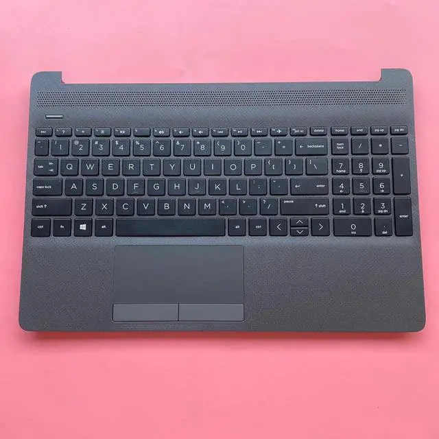 Alt view image 7 of 7 - Replacement Laptop Upper Case Palmrest Non-Backlit Keyboard Touchpad Assembly Part for HP Probook 250 255 G8 G9 M31099-001 AP2H8000E60 Gray