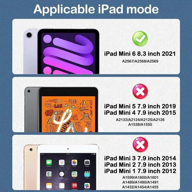 Alt view image 5 of 7 - JAENFONG Case for iPad Mini 7 A17 Pro Case iPad Mini 7th/6th Generation Case 2024/2021 8.3" with Screen Protector Pen Holder Rotating Hand Strap Stand Shockproof iPad Mini 7/6 Case Kids - Black