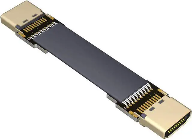 Main image of ADT-LINK Flat Slim Angled Standard HDMI 2.0 Male/Female to HDMI 2.0 Male/Female 20 pin FFC FPC Flat Ribbon Elbow Cable 2K/144hz 4K/60Hz for HDTV AV Aerial Photography A1 (1.5m,A1R-A1)