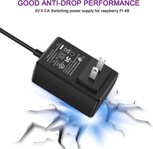 Alt view image 3 of 7 - JAENFONG [20W 5V 4.0A] Raspberry Pi 4 Power Supply, iUniker 20W USB C Power Supply with ON/Off Switch 5 V 4 A Raspberry Pi Power Supply for Raspberry Pi 4 Model B 8GB/4GB/2GB/1GB (UL Listed) - OEM