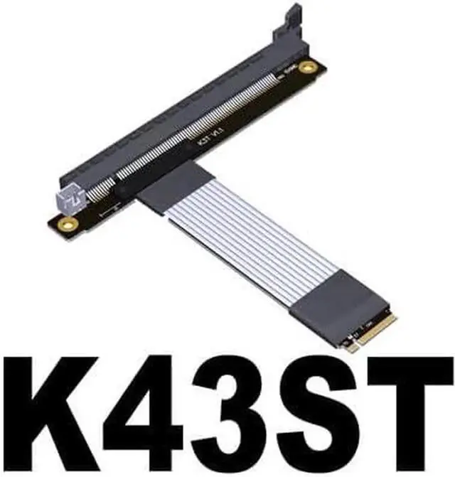 Alt view image 6 of 7 - ADT-Link PCIe 4.0/3.0 x4 M.2 NGFF NVMe Key M Extender Cable to PCIE x16 Graphics Card Riser Adapter 16x PCI-e PCI-Express for M2 2230 2242 2260 2280 (50cm, K43ST 4.0)