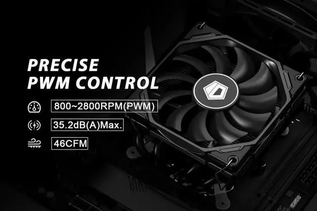 Alt view image 5 of 7 - ID-COOLING IS-40X V3 45mm Height Low Profile CPU Cooler 4 Heatpipes CPU Air Cooler with 15mm Thickness Slim Fan Support Intel LGA1700/1200/115X; AMD AM5/AM4 For Desktop