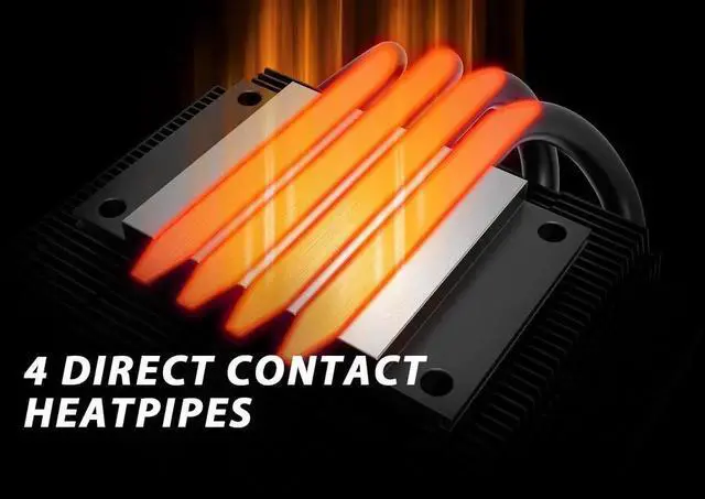 Alt view image 6 of 7 - ID-COOLING IS-40X V3 45mm Height Low Profile CPU Cooler 4 Heatpipes CPU Air Cooler with 15mm Thickness Slim Fan Support Intel LGA1700/1200/115X; AMD AM5/AM4 For Desktop