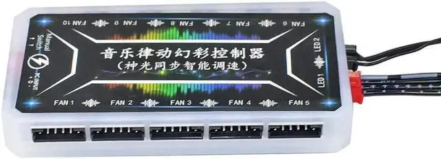 Alt view image 2 of 7 - 120mm RGB Color Case Fans 11- Blades Quiet Computer Cooling PC Fans RGB Color Changing LED Fan with Remote Control Music Rhythm Sync & ARGB Motherboard Sync (6 Pack Fan+Music Controller)