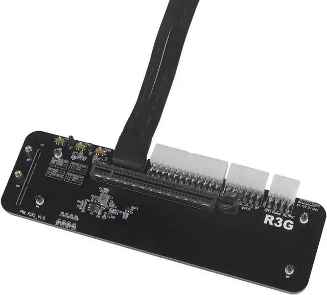 Alt view image 2 of 7 - M.2 Key M NVMe External Graphics Card Stand Bracket 32Gbs PCIe3.0x4 R43SG Docking Station for ITX STX NUC VEGA64 GTX1080ti (R43SG 25cm)