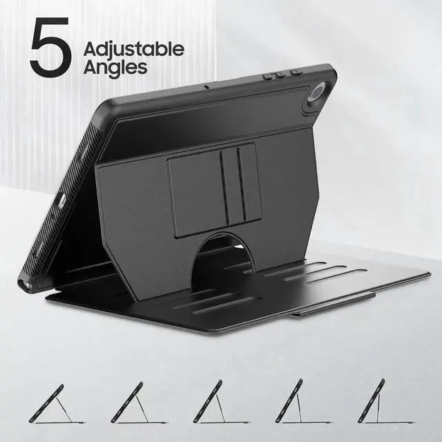 Alt view image 6 of 7 - JAENFONG Case for Galaxy Tab A9+ Plus 11 inch, Multi-Angle Magnetic Stand & Card Slots & Strong Magnets Support Stick to Fridge (SM-X210 / SM-X216 / SM-X218) A9+ Tablet Cover - Black