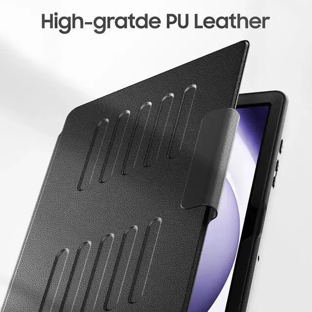 Alt view image 4 of 7 - JAENFONG Case for Galaxy Tab A9+ Plus 11 inch, Multi-Angle Magnetic Stand & Card Slots & Strong Magnets Support Stick to Fridge (SM-X210 / SM-X216 / SM-X218) A9+ Tablet Cover - Black