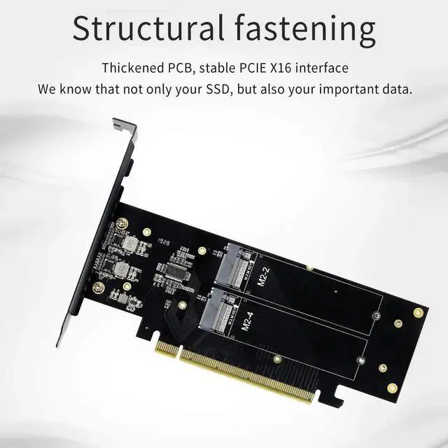 Alt view image 6 of 7 - jeyi iHyper M.2 PCIE4.0 X16 to 4X NVME Adapter Card PCIE4.0 GEN4 X16 to 4X NVME RAID Card PCI-E VROC Card