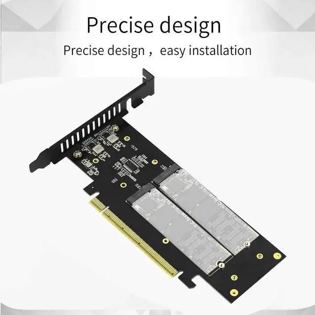 Alt view image 7 of 7 - jeyi iHyper M.2 PCIE4.0 X16 to 4X NVME Adapter Card PCIE4.0 GEN4 X16 to 4X NVME RAID Card PCI-E VROC Card
