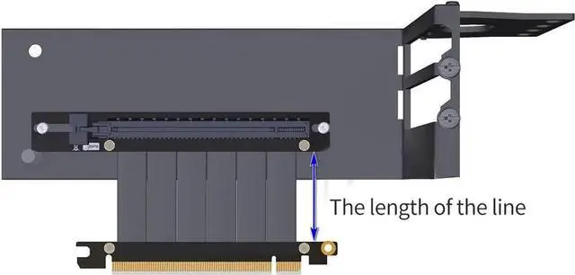 Alt view image 4 of 7 - Graphics Video Cards Vertical Bracket PCIe 3.0 x16 PCI-E Express Extender Extension Cable for ATX PC Chassis Case Support RTX2080ti GTX1080ti Titan XP Radeon580 VEGA64 (15cm,R33SH with Bracket)