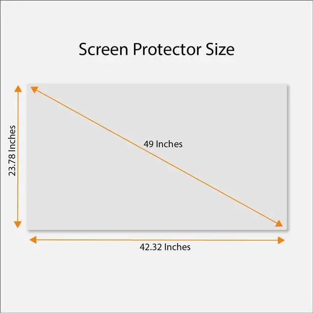 Alt view image 5 of 5 - Premium Anti Blue Light Screen Protector for 49 Inches TV. Filter Out Blue Light That Relieve Computer Eye Strain and Help You Sleep Better