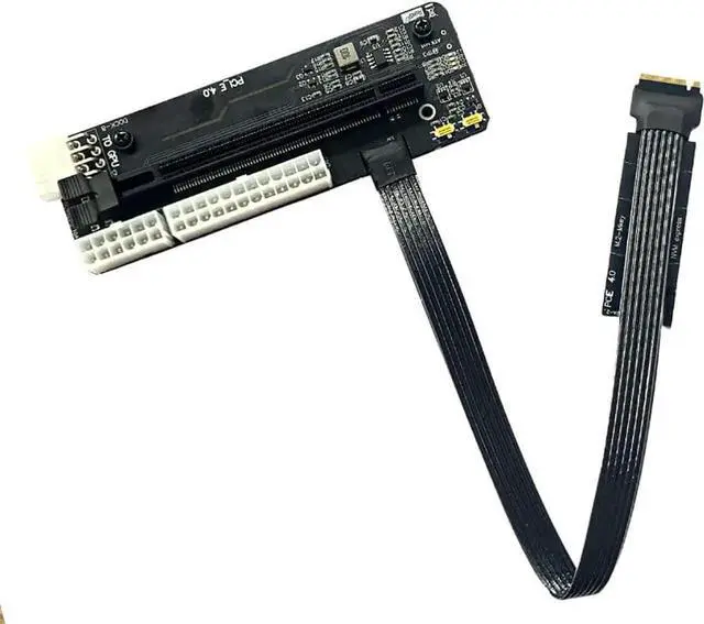 Alt view image 2 of 6 - R43SG GEN4 M.2 M-Key to PCIE X16 4.0 External Graphics Card Stand Bracket Compatible with NVME SSD NUC Host Expansion Card Graphics Dock (30cm)