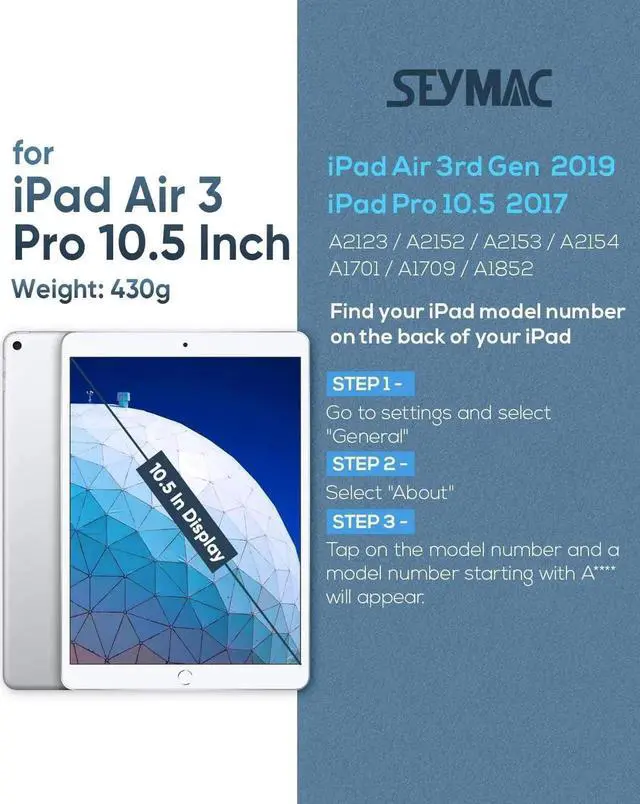 Main image of JAENFONG iPad Air 3rd Generation Case 10.5 Inch iPad Pro 10.5 Case, Heavy Duty Full-Body Shockproof Protective Case with Screen Protector, Rotating Stand, Hand/Shoulder Strap for iPad Air 3, Orange