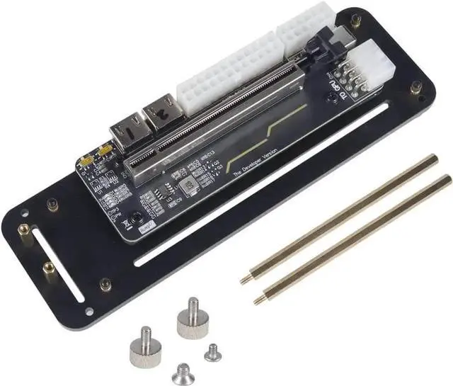 Main image of M.2 WiFi (A/E Key) External Graphics Card Stand Bracket w/ PCIe 3.0 4X PCI-E x4 Riser Cable Compatible with ITX STX NUC VEGA64 GTX1080ti (25cm,PCIe X4 Dock)