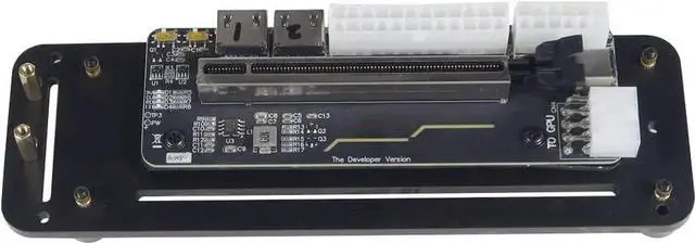 Alt view image 2 of 7 - M.2 WiFi (A/E Key) External Graphics Card Stand Bracket w/ PCIe 3.0 4X PCI-E x4 Riser Cable Compatible with ITX STX NUC VEGA64 GTX1080ti (25cm,PCIe X4 Dock)