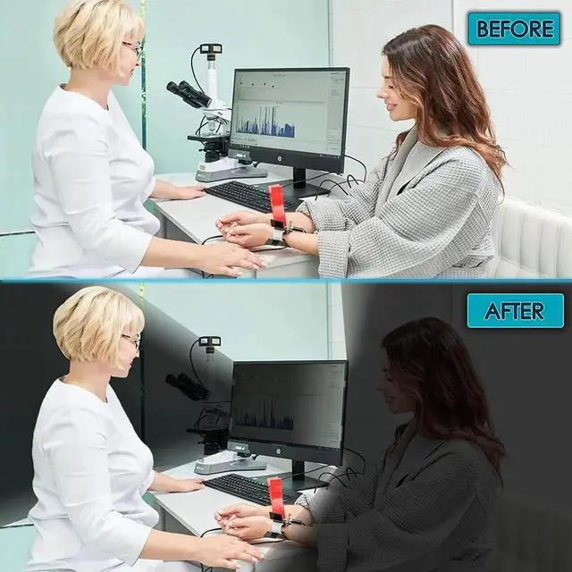 Alt view image 7 of 7 - Premium Privacy Screen Filter for 23 Inches Desktop Computer Monitor. Screen Protector Size is 20 inch width x 11.3 inch height. Anti Glare and Anti Blue Light Protection