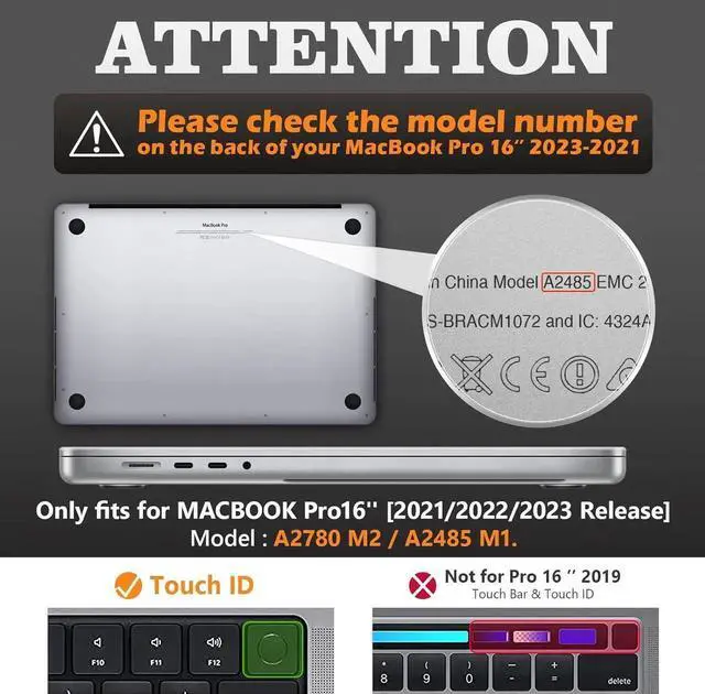 Alt view image 4 of 6 - JAENFONG MBook Pro 16 inch Case 2023/2022/2021 A2991 A2780 A2485, Shock-Absorbing Protection Case with Folding Stand &Mouse Pad/Bag for MBook Pro 16'' M3/M2/M1 A2991 A2780 A2485 (HardBlack)