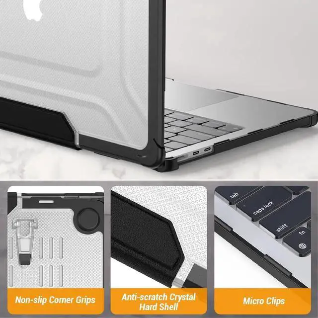Alt view image 6 of 6 - JAENFONG MBook Pro 16 inch Case 2023/2022/2021 A2991 A2780 A2485, Shock-Absorbing Protection Case with Folding Stand &Mouse Pad/Bag for MBook Pro 16'' M3/M2/M1 A2991 A2780 A2485 (HardBlack)