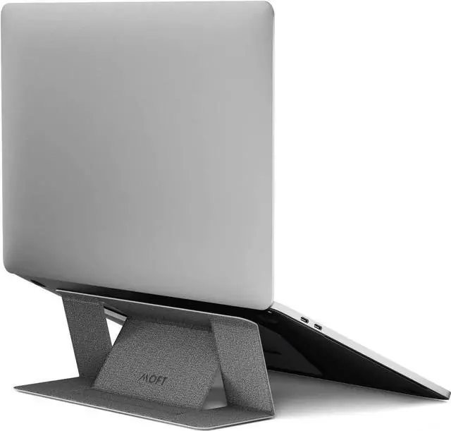 Main image of MOFT Invisible Laptop Stand for Laptops Without Bottom Vents, Lightweight Adhesive 2-Height Repositionable Residue-Free Laptop Desk Stand (Jean Grey)