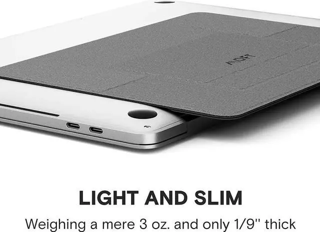 Alt view image 6 of 7 - MOFT Invisible Laptop Stand for Laptops Without Bottom Vents, Lightweight Adhesive 2-Height Repositionable Residue-Free Laptop Desk Stand (Jean Grey)