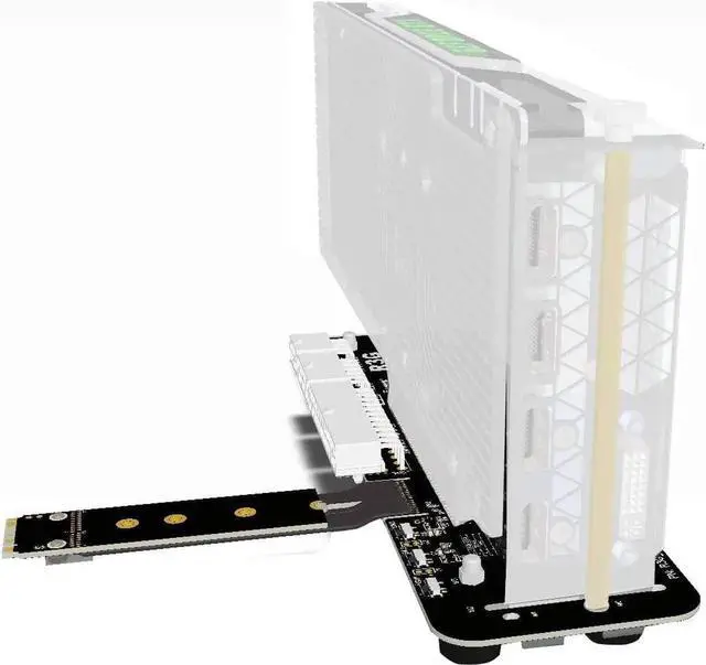 Alt view image 3 of 7 - ADT-Link M.2 Key M NVMe External Graphics Card Stand Bracket with PCIe3.0 x4 Riser Cable 25cm 50cm 32Gbs for ITX STX NUC VEGA64 GTX1080ti (25CM,R43SG)