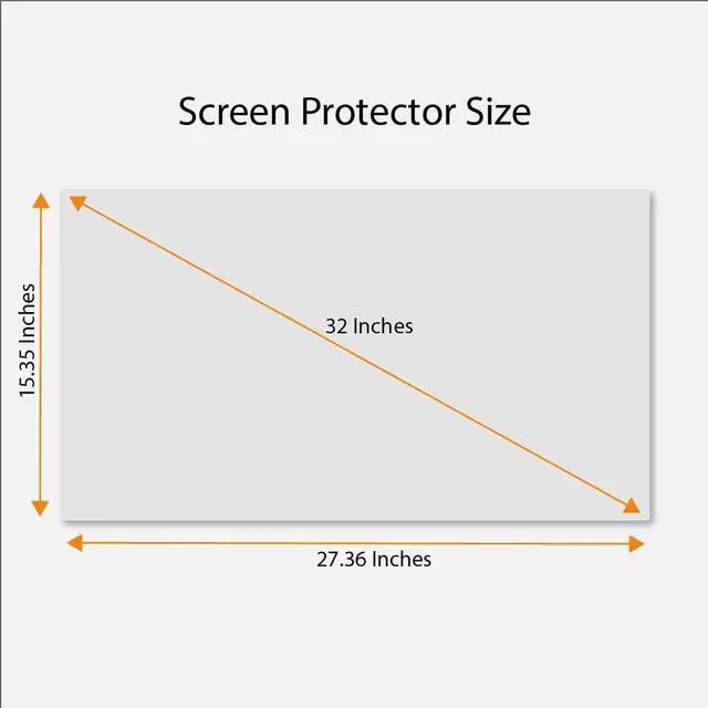 Alt view image 5 of 6 - Anti Blue Light Screen Protector for 32 Inches (Screen Measured Diagonally) TV. Filter out Blue Light that relieve computer eye strain and help you sleep better