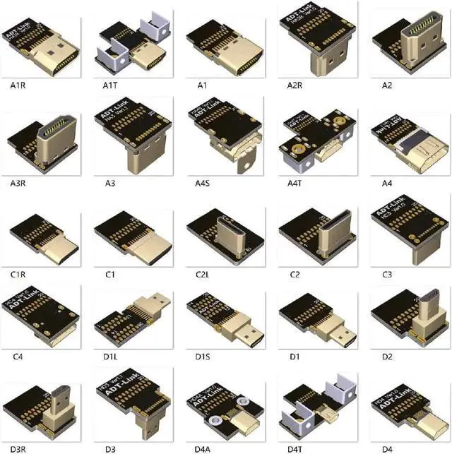 Alt view image 5 of 7 - ADT-LINK FPV Cable for HDMI Micro Mini Flat Camera Connector 5cm-50cm Flexible Wire Line 18Gbps 4K@50/60 2160p for HDMI2.0 for FPV Camera (35cm,A1R-D1)