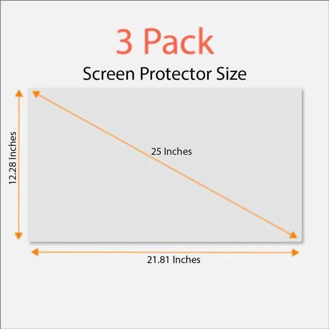 Alt view image 5 of 7 - Anti Blue Light Screen Protector (3 Pack) for 25 Inches (Screen Measured Diagonally) Desktop Monitor. Filter Out Blue Light That Relieve Computer Eye Strain and Help You Sleep Better