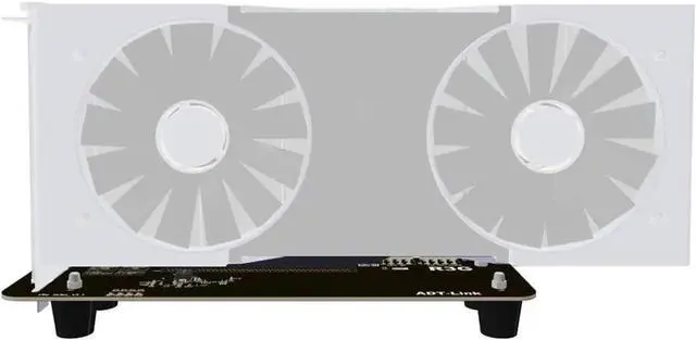 Alt view image 7 of 7 - ADT-LINK M.2 Key M NVMe External Graphics Card Stand Bracket with PCIe3.0 x4 Riser Cable 25cm 50cm 32Gbs for ITX STX NUC VEGA64 GTX1080ti (50CM,R43SG)