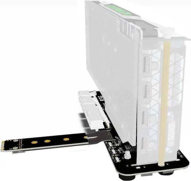 Alt view image 2 of 7 - ADT-LINK M.2 Key M NVMe External Graphics Card Stand Bracket with PCIe3.0 x4 Riser Cable 25cm 50cm 32Gbs for ITX STX NUC VEGA64 GTX1080ti (50CM,R43SG)
