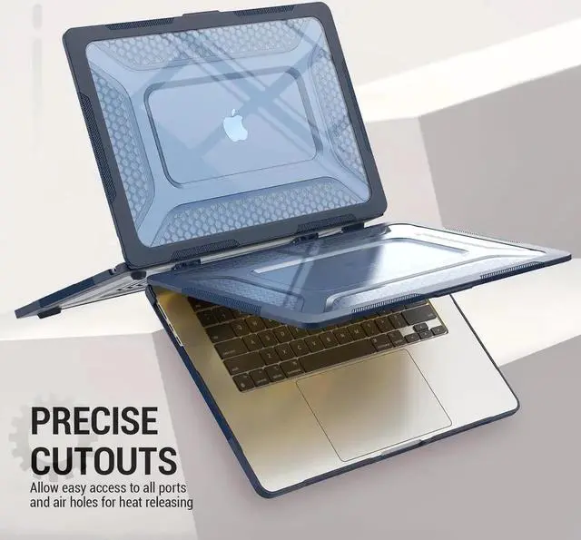 Alt view image 2 of 5 - JAENFONG MBook Air 15 inch Case 2023 Release A2941 M2 Chip, Shock-Absorbing Protection Case with Folding Stand &Mouse Pad/Bag for MBook Air 15\u201d A2941 M2 Chip (Blue)