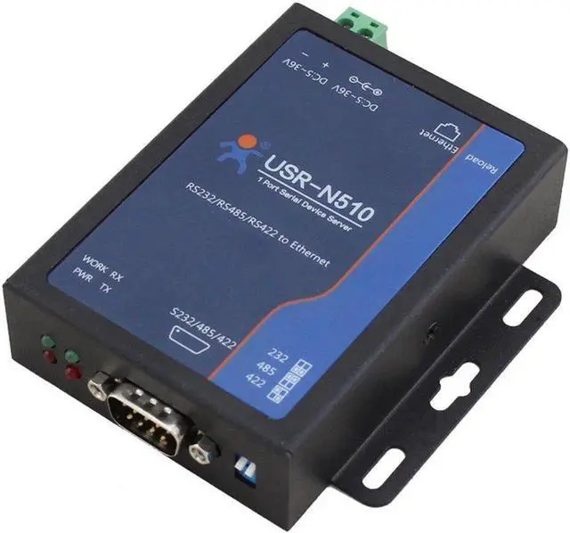Main image of USR-N510 RS232 RS485 RS422 10/100Mbps Industrial Serial Ethernet Converter High-Level Serial Port Protection Serial Server Device Supports Watchdog Modbus RTU to Modbus TCP