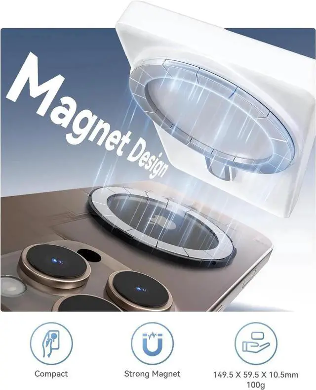 Alt view image 6 of 7 - ESSGAER Magnetic Phone Vlog Selfie Monitor Screen, HD Display with Bluetooth Remote for Selfie Vlog Live Stream TikTok Compatible with iPhone & Android