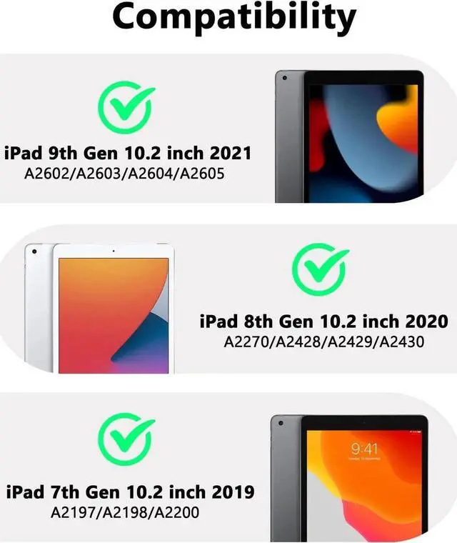 Alt view image 6 of 6 - JAENFONG for iPad 9th Generation Case 8th 7th Generation Case with Stylus Pen, 360 Rotating Stand, Pencil Holder, Shoulder Strap Heavy Duty Rugged Kids for iPad 10.2 Case 2021 2020 2019 Rose Pink