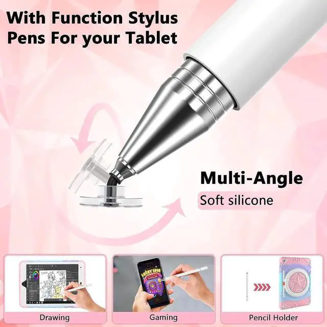 Alt view image 4 of 6 - JAENFONG for iPad 9th Generation Case 8th 7th Generation Case with Stylus Pen, 360 Rotating Stand, Pencil Holder, Shoulder Strap Heavy Duty Rugged Kids for iPad 10.2 Case 2021 2020 2019 Rose Pink