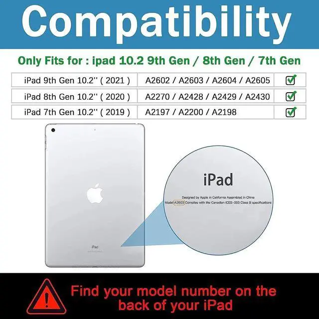 Alt view image 3 of 7 - JAENFONG Pad 9th Generation Case for Kids Pad 8th 7th Generation Case Pad 10.2 case with Sturdy Kickstands, Heavy Duty Shockproof Case for Kids Children Boys(Black+Blue)