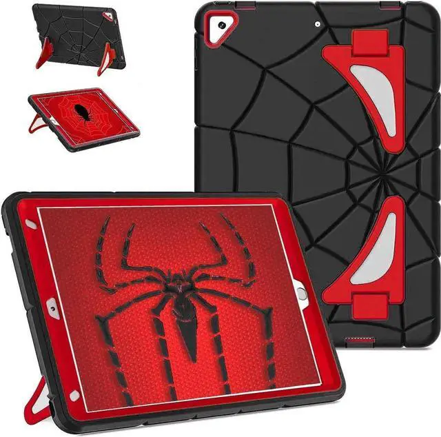 Main image of JAENFONG Pad 9th Generation Case for Kids Pad 8th 7th Generation Case Pad 10.2 case with Sturdy Kickstands, Heavy Duty Shockproof Case for Kids Children Boys(Black+Blue)