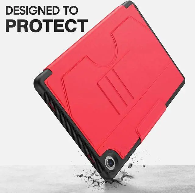 Alt view image 7 of 7 - JAENFONG for Galaxy Tab A9+ Plus Case 11 inch with Strong Magnetic, Protective Cover with Multi-Angle Stand, Upgrade PU Leather for A9+ Plus Tablet Case SM-X210 X216 X218, Red