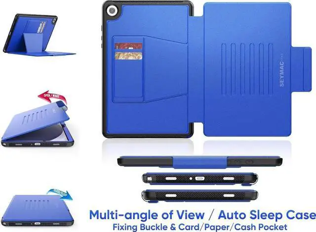 Alt view image 6 of 6 - JAENFONG for Galaxy Tab A9+ Plus 5G Tablet Case 11'', Smart Auto Sleep Cover with Magnetic Multi-Angles Stand, Card Slot Case for Galaxy Tab A9 Plus/ A9+ 11'' SM-X210/X216/X218 (Blue)