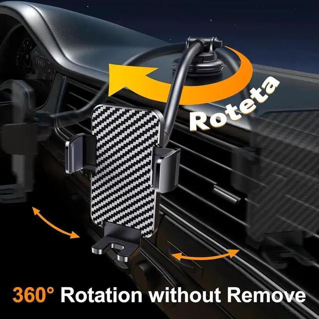 Alt view image 4 of 7 - Phone Holders for your Car [Long Flexible Neck] Car Phone Mount [Anti-Shake Stabilizer] Cell Phone Holder Car for Dashboard Windshield Automotive Accessories Fit for iPhone Android Smartphone