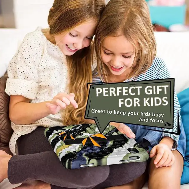 Alt view image 7 of 7 - JAENFONG New iPad 10th Generation 10.9 inch 2022 Case for Kids, Shockproof Rugged Protective with Pencil Holder Kickstand & Shoulder Strap for iPad 10.9 Inch 2022 Release Kids Children (Camouflage)