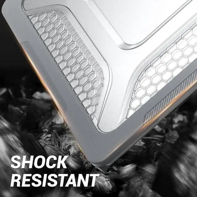 Alt view image 4 of 6 - JAENFONG MBook Air 15 inch Case 2023 Release A2941 M2 Chip, Shock-Absorbing Protection Case with Folding Stand &Mouse Pad/Bag for MBook Air 15\u201d A2941 M2 Chip (Gray)