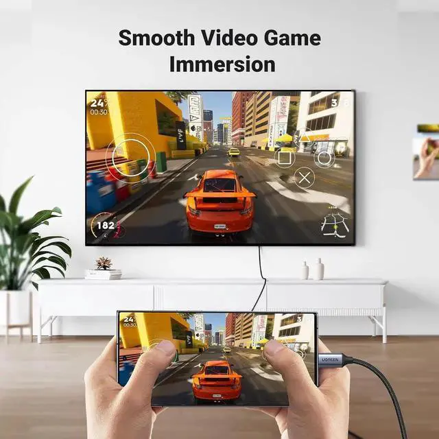 Alt view image 5 of 6 - USB C to HDMI Cable (4K@60Hz) 6.6FT Type C to HDMI Adapter Thunderbolt 4/3 to HDMI for Home Office Compatible with iPhone 16 Pro Max Plus MacBook Pro Air iPad Pro XPS Galaxy S24 Steam Deck