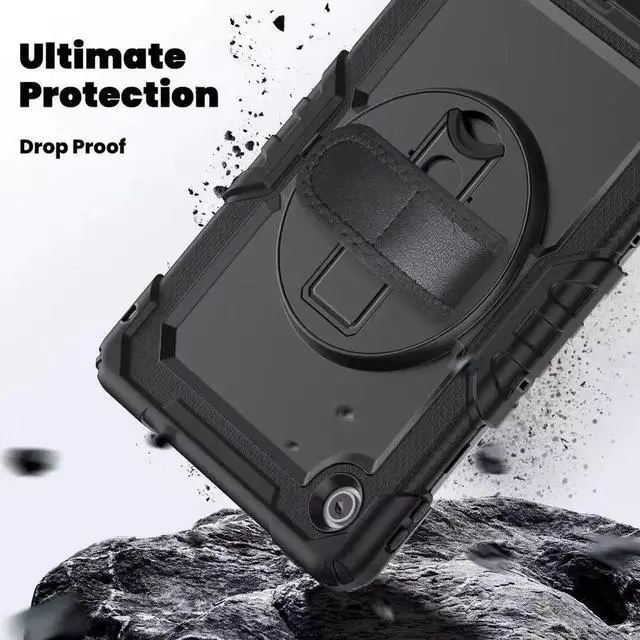 Alt view image 6 of 7 - JAENFONG Case for Tab 10.1" 2025 TB311FU/TB311XU 10.1 inch,2025 newly Released: with Screen Protector, Hand Strap, Shoulder Strap, Rotating Stand, Stylus Holder - Black