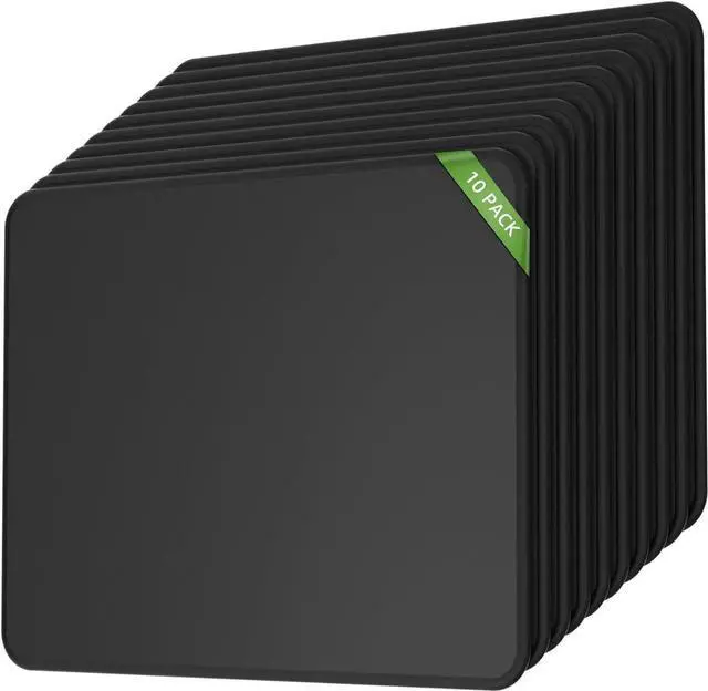 Main image of 10 Pcs Mouse Pad [30% Larger] Computer Mouse Pads with Stitched Edges Black Mousepads Bulk with Non-Slip Rubber Base Mouse Pad for Computers Gaming & Home 11 x 8.5inches 3 mm Thickness