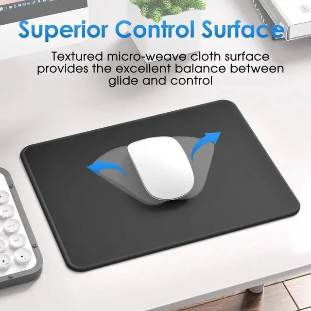 Alt view image 6 of 7 - 10 Pcs Mouse Pad [30% Larger] Computer Mouse Pads with Stitched Edges Black Mousepads Bulk with Non-Slip Rubber Base Mouse Pad for Computers Gaming & Home 11 x 8.5inches 3 mm Thickness